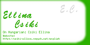 ellina csiki business card